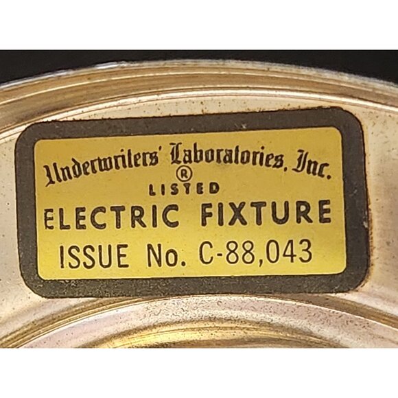 Brass & Amber Crackle Glass Vintage Wall Sconce Lighting Pair With Ornate Detail - Picture 3 of 16